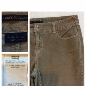 Levi's 526 Slender Boot Cut Corduroy Jeans - Olive